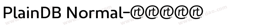 PlainDB Normal字体转换